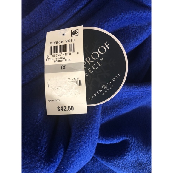 Karen Scott Plus Size 1X Womens Fleece Vest - Picture 5 of 5